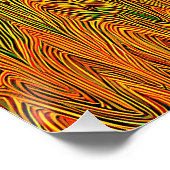 "Neuraler Firestorm" Abstrakt Gelborange Poster (Ecke)