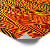 "Neuraler Firestorm" Abstrakt Gelborange Poster (Ecke)