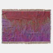 "Neuraler Firestorm" Abstrakt" Lila rot Decke (Vorderseite)