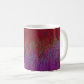"Neuraler Firestorm" Abstrakt" Lila rot Kaffeetasse (VorderseiteRechts)
