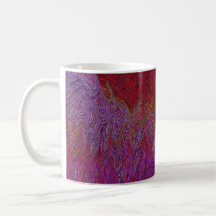 "Neuraler Firestorm" Abstrakt" Lila rot Kaffeetasse