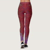 "Neuraler Firestorm" Abstrakt" Lila rot Leggings (Rückseite)