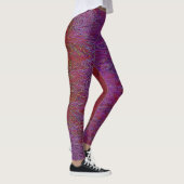 "Neuraler Firestorm" Abstrakt" Lila rot Leggings (Rechts)