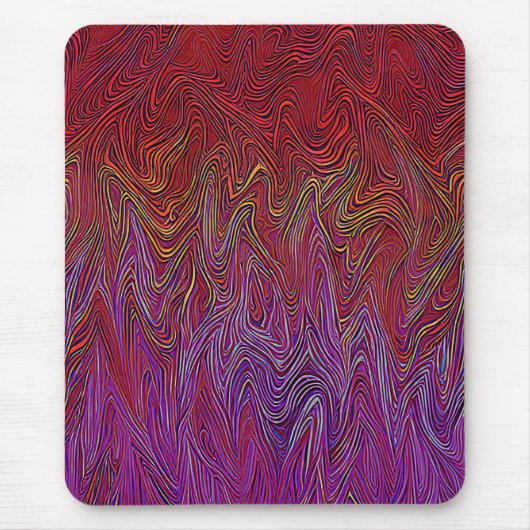 "Neuraler Firestorm" Abstrakt" Lila rot Mousepad (Vorne)