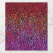 "Neuraler Firestorm" Abstrakt" Lila rot Weinetikett (Einzelnes Label)