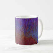 "Neuraler Firestorm" Abstrakt" Rot Blau Kaffeetasse (VorderseiteRechts)