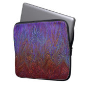 "Neuraler Firestorm" Abstrakt" Rot Blau Laptopschutzhülle (Vorderseite Links)