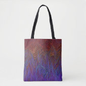 "Neuraler Firestorm" Abstrakt" Rot Blau Tasche (Vorderseite)