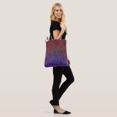 "Neuraler Firestorm" Abstrakt" Rot Blau Tasche (Am Model)