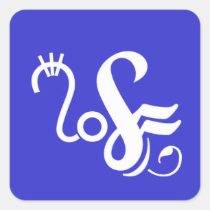 Neurales Glyph Quadratischer Aufkleber