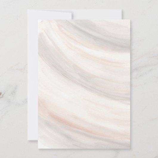 Neuralfarbenes neutrales Brautparty mit asiatische Einladung (Rückseite)