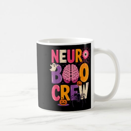 Neuro Boo Crew Halloween Anatomical Brain Anatomy  Kaffeetasse (Rechts)