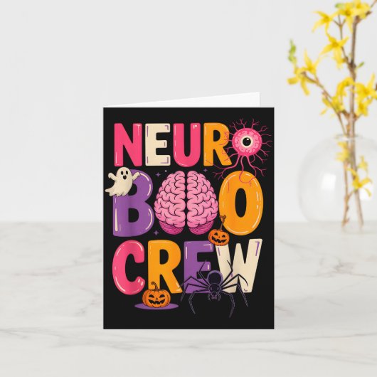 Neuro Boo Crew Halloween Anatomical Brain Anatomy Karte (Gelbe Blume)