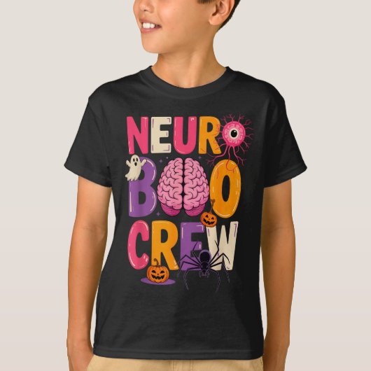 Neuro Boo Crew Halloween Anatomical Brain Anatomy  T-Shirt (Vorderseite)