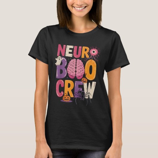 Neuro Boo Crew Halloween Anatomical Brain Anatomy T-Shirt (Vorderseite)