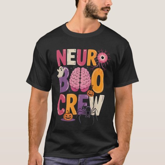 Neuro Boo Crew Halloween Anatomical Brain Anatomy T-Shirt (Vorderseite)