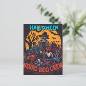Neuro Boo Crew Halloween Postkarte (Stehend Vorderseite)