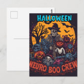 Neuro Boo Crew Halloween Postkarte (Vorne/Hinten)