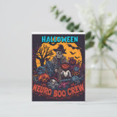Neuro Boo Crew Halloween Postkarte (Stehend Vorderseite)