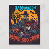 Neuro Boo Crew Halloween Postkarte (Vorderseite)