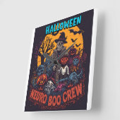 Neuro Boo Crew Halloween Quadratische Wanduhr (Winkel)