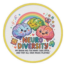Neuro-Diversität lustiger Bügelpatch