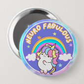 Neuro Fabulous Abzeichen Pin Sinneswahrnehmungs-Ab Button (Vorne & Hinten)