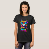 Neuro Funkvolle Bunte Katze T-Shirt (Vorne ganz)