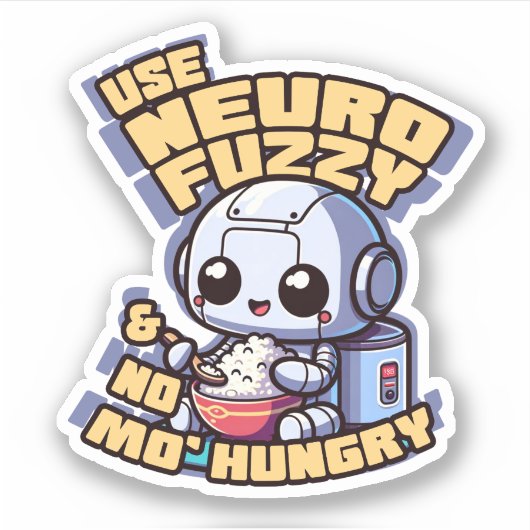Neuro-Fuzzy-Logik Reiskocher AI Neuronales Netzwer Aufkleber (Vorderseite)