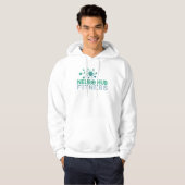 Neuro Hub Fitness Men's White Logo Hoodie (Vorne ganz)