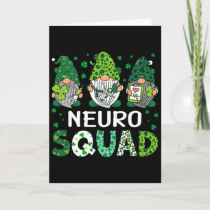 Neuro-Krankenschwester-Team St. Patricks Day Gnom- Karte