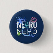 Neuro Nerd Neurowissenschaften Button (Vorderseite)