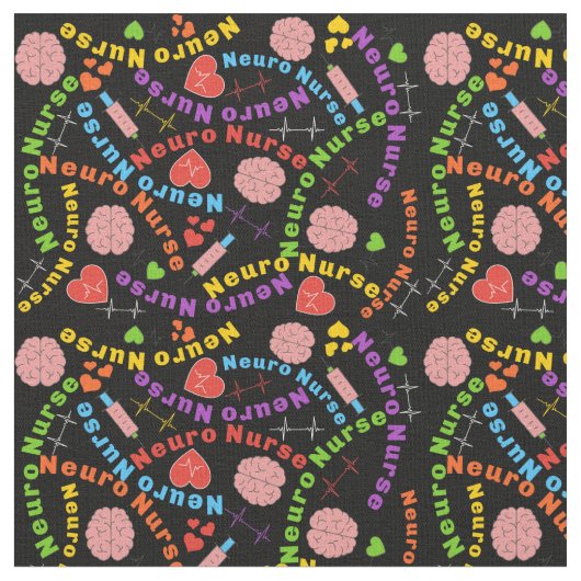 Neuro Nurse Black Fabric Stoff (Nahaufnahme)