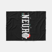 Neuro Nurse Brain Santa Hat Neuroscience Nursing C Fleecedecke (Vorderseite (Horizontal))