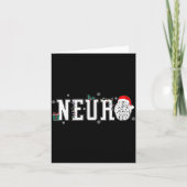 Neuro Nurse Brain Santa Hat Neuroscience Nursing C Karte (Vorderseite)