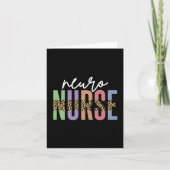 Neuro Nurse cheetah RN Geschenke zur Wertschätzung Karte (Vorderseite)