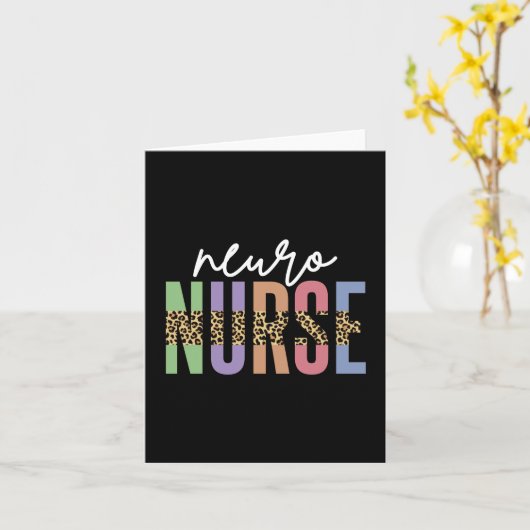 Neuro Nurse cheetah RN Geschenke zur Wertschätzung Karte (Gelbe Blume)