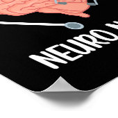 Neuro Nurse Stethoscope Neurologie Krankenschweste Poster (Ecke)