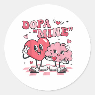 Neuro Nurse Valentinstag Brain Nurse Neuroscienc Runder Aufkleber