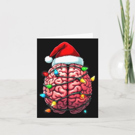 Neuro Nurse Xmas Santa Hat Neurology Premium Tri-b Karte (Vorderseite)