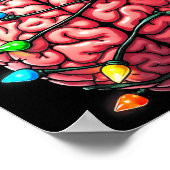 Neuro Nurse Xmas Santa Hat Neurology Premium Tri-b Poster (Ecke)