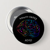 Neuro-sassy ADHD Button (Vorne & Hinten)