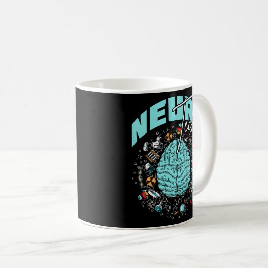 Neuro Tech Neurologist Kaffeetasse (VorderseiteRechts)