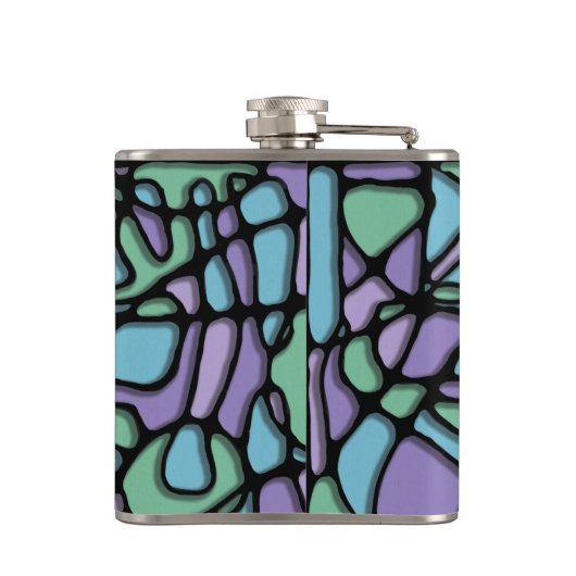 Neuroart Hartglas Flachmann (Rückseite)