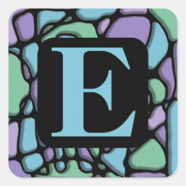 Neuroart Hartglas Quadratischer Aufkleber