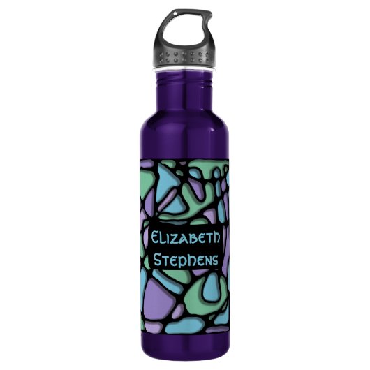 Neuroart Hartglas Wasser Flasche Edelstahlflasche (Vorderseite)