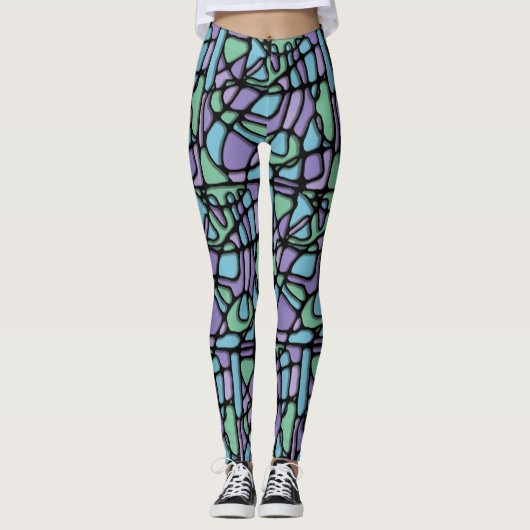 Neuroart Leggings aus festem Glas (Vorderseite)