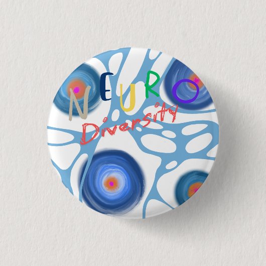Neuroautismus Aspergers Sensory Button (Vorderseite)