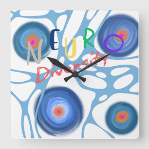 Neuroautismus Aspergers Sensory Quadratische Wanduhr