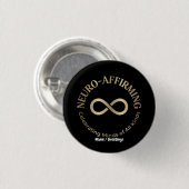 Neurobejahende Regenbogen- Unendlichkeit-Kunst Neu Button (Vorne & Hinten)